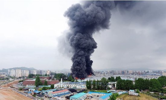 韩国锦湖轮胎光州工厂发生大火被迫停产，当局发布全国消防动员令